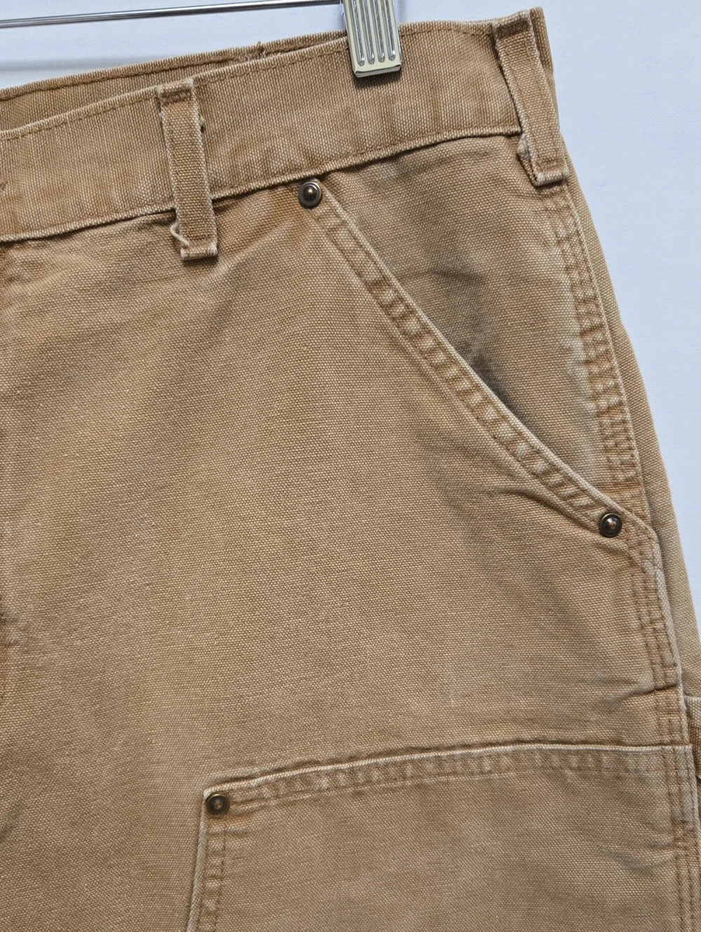Carhartt B136 Brown Double Knee Duck Work Pants 36x32 Carpenter Dungaree